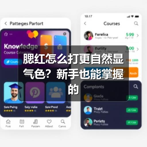 腮红怎么打更自然显气色？新手也能掌握的实用方法 - 玄熵芸彩彩美妆网